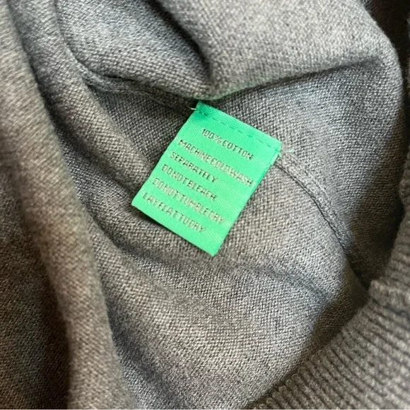 Men’s Mio Marino Fine Cotton Long Sleeve Crewneck Sweater Size 3XL Gray Preppy - Picture 4 of 7